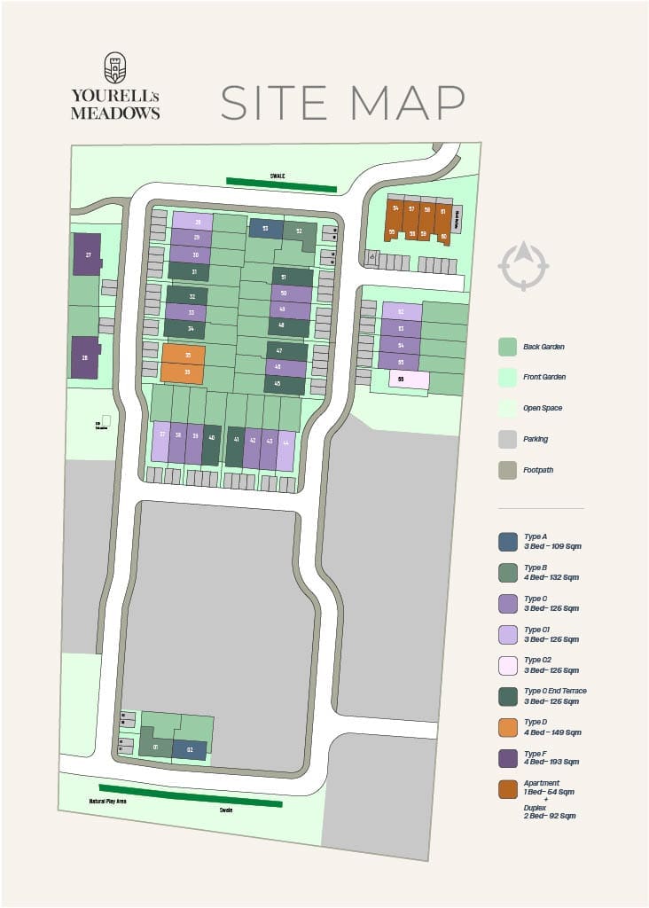 YM Site Plan new 36 Yourell’s Meadow, The Back Road, Malahide, Co Dublin